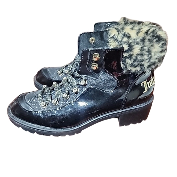 Juicy Couture Indulgence Faux Fur Combat Boots (Size 9.5M) - Picture 2 of 8